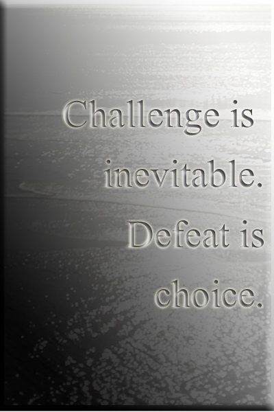 Challenge & Defeat Quote