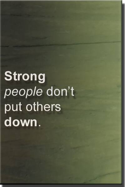 Stong people. Quote